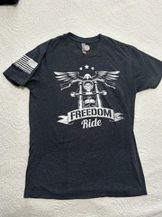 Ultimate Sacrifice Foundation Freedom Ride Motorcycle T Shirt S Black EUC Epic