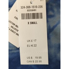 Hollister Must-Have Collection Blue Tie Dye Men’s XS NWT Curved Hem