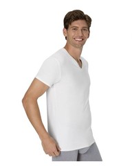 6-Pack HANES Men’s Size S Cotton Stretch V-Neck T-Shirts Undershirts – White