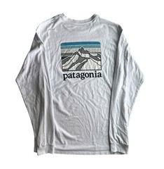 Patagonia Classic Fit Long Sleeve Shirt Men’s Size Small S Ice White Logo