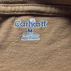 Carhartt Shirt Mens Medium Brown Long Sleeve Pocket Tagless Workwear Tee Jersey