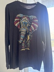 Riot Society Men Medium Vibrant Elephant Graphic T-Shirt Short Sleeve Tribal USA