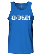 NEW MEN’S PRINTED GRAPHIC DESIGN HASHTAG DON’T LOOK AT ME NO JUDGING TANK TOP