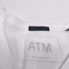 ATM Classic Jersey V-Neck T-Shirt Mens Size XL Solid White Tee AM4061-GAB