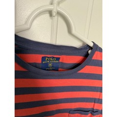 Polo Ralph Lauren T-Shirt Mens Medium Red Blue Striped Pocket Pony Logo Tee