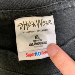 Shaka Wear Super Max Heavy T-Shirt Mens XL Black Cotton Graphic Logo Streetwear