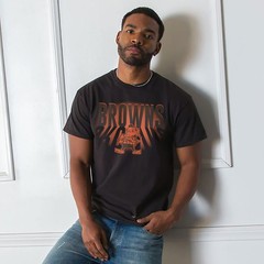 Junk Food Standard Classic Crew Neck Details Unisex Fit Cleveland Browns-Black