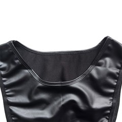 Men’s Elastic Body Chest Harness Mini Vest Faux Leather Crop Tops Sexy Clubwear
