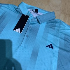 NEW Adidas Ultimate 365 Mesh Radiant Polo Shirt Gray/Blue JL5283 Large