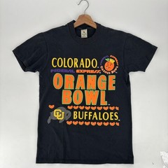 Vintage Colorado Buffaloes Orange Bowl Federal Express TShirt Black Mens CU 1990