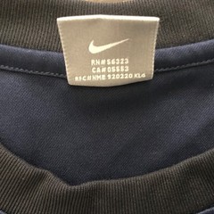 VTG Y2K NIKE Embroidered CTR Swoosh Grey Tag (XL) Perfromance Blue Shirt