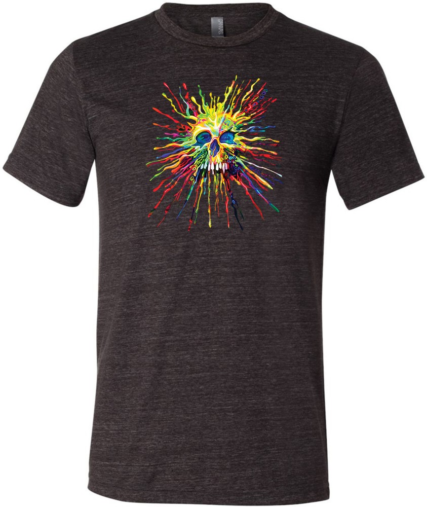 Buy Cool Shirts Splatter Skull Tri Blend Shirt