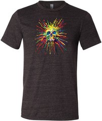 Buy Cool Shirts Splatter Skull Tri Blend Shirt