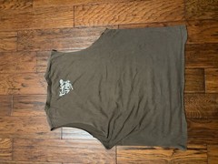 Ecko Unltd. Brown Sleeveless Tank Top with Skull Rhino Graphic