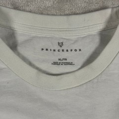 Prince & Fox Mens XL White Graphic Pocket T-Shirt Fox Oars Cotton Tee