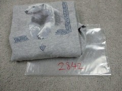 Vintage Tee Shirt Mens Large W42xL28in Gray Polar Bear Hunting Adult Made USA