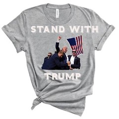 Donald Trump Rally Shooting T-Shirt US Support Trump 2024 Bella Canvas