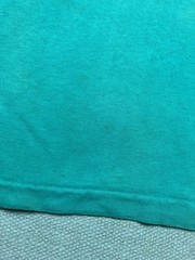 Vintage 90s pocket t shirt blank teal turquoise aqua distressed grunge large