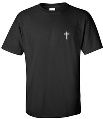 Christian Cross T-Shirt Jesus Born Again Bible Christianity Church Shirt S-2XL