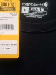 Carhartt Men’s Short Sleeve T-Shirt Size XL Black New With Tags