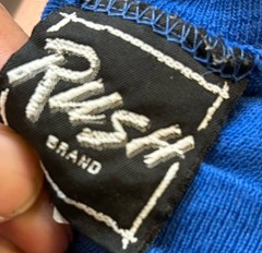 Vtg 90’s Rush Brand Striped T Shirt Mens Large Grunge Surf Skate Y2K Acrylic