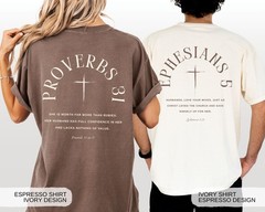 Custom Christian Couple Roman Numeral Shirt His Hers Wedding Proverbs Gift Tee