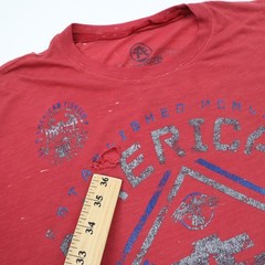 Paper Thin American Fighter T-Shirt Mens XL Red Distress Training Division MMA