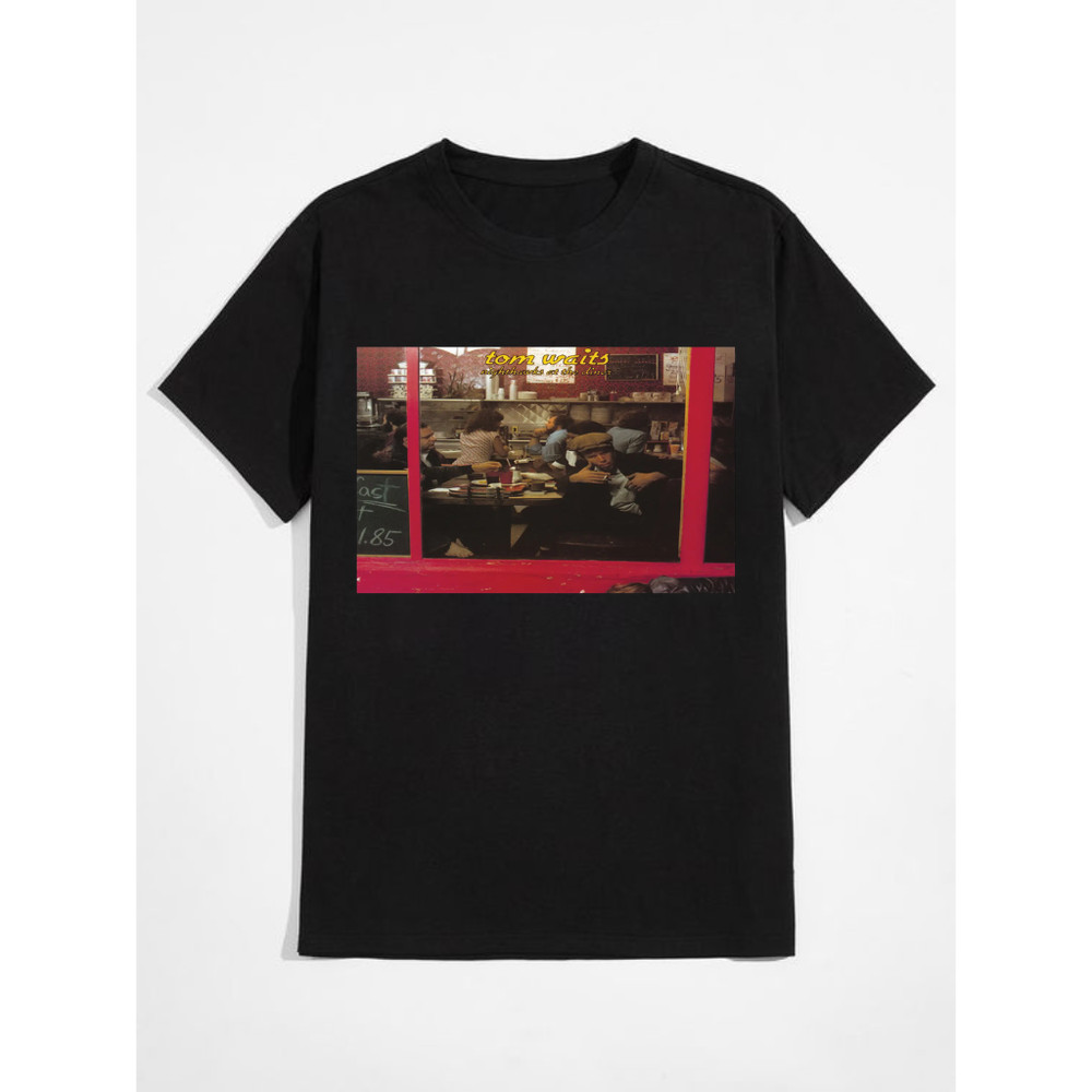 **Tom Waits “Nighthawks at the Diner” T-Shirt – Vinyl CD Cover Unisex Tee S–5XL*