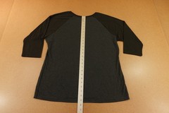 District Perfect Tri Adult Size XL Charcoal Black 3/4 Raglan Sleeve T-Shirt New