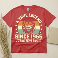 60th Birthday T Shirt Born In 1966 Gift 60 Year Old T-Shirt True Legend Sixty