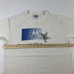 VTG Motorola Starfish T-Shirt Mens Medium Wireless Pager Beeper 90s Y2k