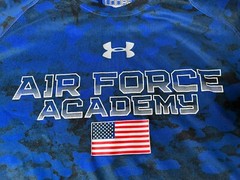 Under Armour shirt Mens Large Air Force Academy Loose Heatgear blue black