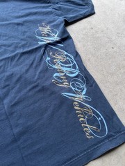 VTG Wave Riding Vehicles T-Shirt Mens Large Blue Surfer Gold Stencil Rare Y2K