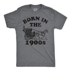 Mens Funny T Shirts Born In The 1900s Sarcastic Graphic Tee for Men