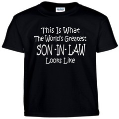Worlds Greatest SON IN LAW Funny T Shirt Groomsmen Wedding Gift Tee T Shirt