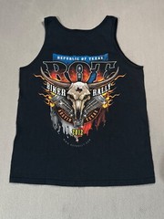 Austin Texas 2012 3D Biker Rally Motorcycle Tank Top Sleeveless Skull T Shirt -M