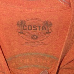 Costa Del Mar Mens XL Orange Heather Fishing Graphic T-Shirt See Whats Out There