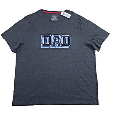 Club Room Men’s Dad Sueded Graphic T Shirt Charcoal Heather Grey 2XL