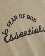Fear of God Essentials Faded Dune Beige Men’s Relaxed Cotton T-Shirt SML SIZE