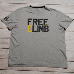 Ralph Lauren RLX Shirt Mens 2XL Gray Free Climb Graphic Tee Outdoor Crewneck