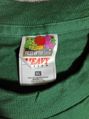 Vintage 90s Fruit Of The Loom T-Shirt Mens XL Green Blank Single Stitch USA