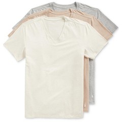 Polo Ralph Lauren Mens V-Neck T-Shirt 3-Pack Heather Slim Fit Stretch Tee
