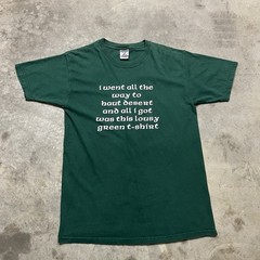 Vintage Haut Desert Funny Joke T Shirt Mens M Forest Green 90s California USA