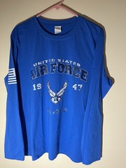United States Air Force Tshirt New No Tags Long Sleeves Logo And Flag