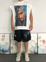 2Pac Legacy Oversized Graphic T-Shirt – White Streetwear Edition