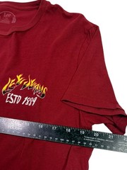 Lee Jeans ESTD 1889 T Shirt Mens Large Red American Original Classic Fit Graphic