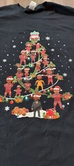 Liverpool FC Christmas Tree Players Crew Cut 2XLarge T Shirt 100% Cotton