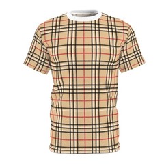 Plaid Unisex Tee, Casual Fashion Top, Stylish Everyday Wear, Perfect Gift