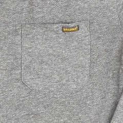 Brahma T-Shirt Mens L Gray Crewneck Pullover Front Pocket Long Sleeve