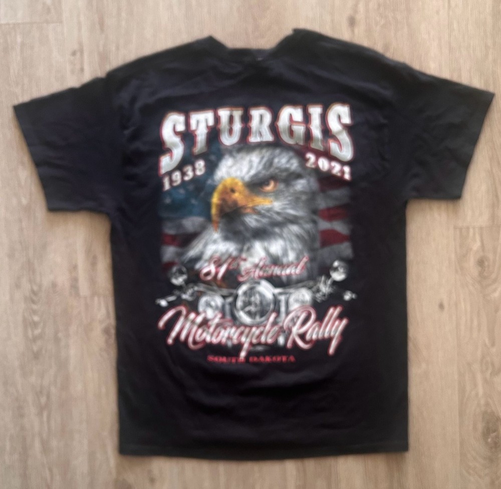 Gildan 81st Annual 2021 Sturgis Motorcycle Rally Eagle Graphic T-Shirt